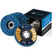 5 SATC Strip Discs Sanding Abrasive 4 1/2  7/8  Arbor Rust Removal Paint Wheel