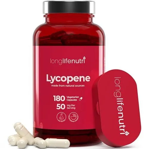 Lycopene 50mg 180 Vegetarian | | Natural Tomato Extract Non-GMO | Pure