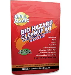 Spill Magic SMBIOHAZARD Biohazard Spill CleanUp, 3/4-Inch x 6-Inch x 9-Inch