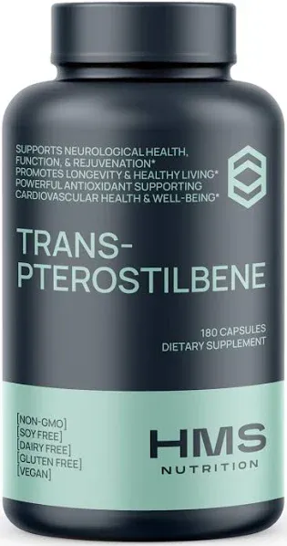 HMS Nutrition Trans-Pterosti<wbr/>lbene - 180 Vegan Capsules