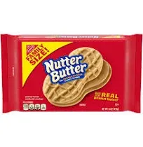 Nabisco, Nutter Butter, Peanut Butter Sandwich Cookies, 12 Count, 16.7oz Box (Pack of 2)