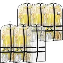 MISSLO 6 Packs Clear Dance Garment Bags