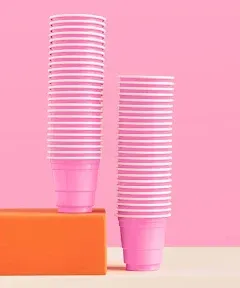 Pink Plastic Shot Glasses