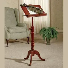 Touch of Class Aubrie Music Stand Adjustable Classic Cherry One Size - Traditional Wooden Artisanship - Musical Professional Wood Stands for Sheet Notes, Conductors, Studio - 53 Inches High