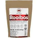 Rooibos Tea 1lb 16oz 100% Certified Organic USDA Seal | Red Rooibos Loose Leaf Tea | South African Red Bush Herbal Tea| 200+ Cups | Non-GMO | Keto F