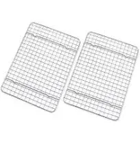 Checkered Chef Cooling Rack - 8” x 11 ¾" Set of 2 Stainless Steel, Oven Safe Grid Wire Cookie Cooling Racks for Baking & Cooking