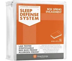 HOSPITOLOGY PRODUCTS Sleep Defense System - Zippered Box Spring Encasement Full 