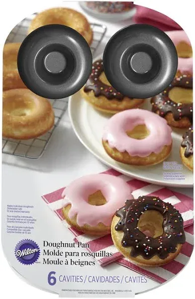 Wilton Non-Stick 6-Cavity Donut Baking Pans, 2-Count