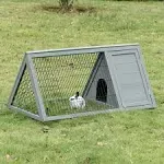 PawHut 46" x 24" Wooden A-Frame Outdoor Rabbit Cage