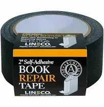 Lineco Spine Repair Tape - 2" x 15 yards, Black, Cloth