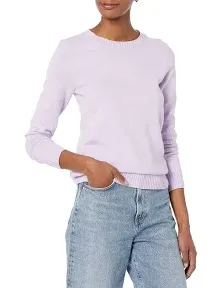 Amazon Essentials small dusty pink long sleeve cotton sweater. NWT. 100% cotton.