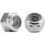 5/16-18 Nylon Insert Hex Lock Nuts Stainless Locknuts, Hex Drive, Bright Finish, 304 Stainless Steel 18-8 SS, Coarse Thread, 100 of Pack