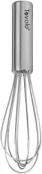 Stainless Steel Mini Whisk, 6" - Kitchen Mini Whisks for Cooking, Blending, Mixing, Stirring, Whipping & Beating - Whisking Tool as Mixer, Frother & Stirrer - Dishwasher Safe Whisker