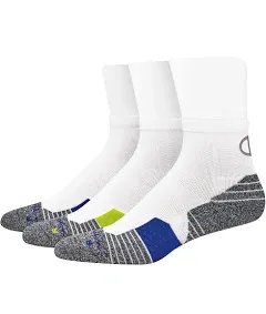 NEW 3 PACK MENS CHAMPION DOUBLE DRY ANKLE SOCKS MEMORY CUSHION SIZE 6-12