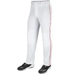 New Mens Medium Champro Baseball Pants Gray Black Piping Triple Crown Open