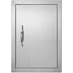 VEVOR Single Outdoor Kitchen Door 14 in. W x 20 in. H BBQ Access Door Stainless Steel Flush Mount Door Wall Vertical Door