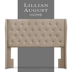 Lillian August Modern Wingback Upholstered Headboard with Diamond-Tuftin<wbr/>g, So...