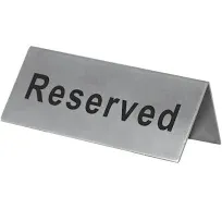 Winco RVS-4 Reserved Sign