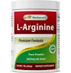 Best Naturals L-Arginine Powder 1 Pound - Pure Pharmaceutical Grade Free Form - 