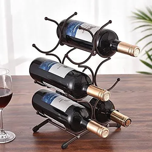 Wine Rack for Countertop,Win<wbr/>e Storage Shelf for Pantry Cabinet,can Hold 6 Steel