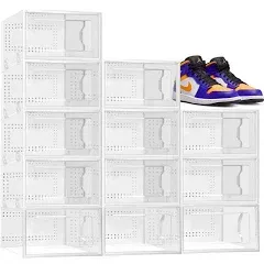 12 Pack Clear Shoe Boxes