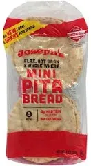 Joseph's Pita Bread, Mini, Flax, Oat Bran & Whole Wheat - 8 pitas, 8 oz