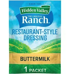 Hidden Valley Buttermilk Ranch Salad Dressing & Seasoning Mix, Gluten Free, 1 Packet (Package May Vary)