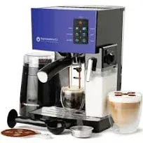 EspressoWorks 19-Bar Espresso, Latte and Cappuccino Maker 10-Piece Set - Brew Cappuccino and Latte with One Button - Espresso Machine with Milk