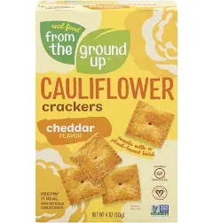 From The Ground Up Cauliflower Crackers, Cheddar Flavor - 4 oz