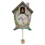 Mark Feldstein Garden Cottage Singing Cardinal Tabletop Wall Sound Cuckoo Clock