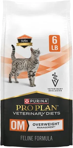 Pro Plan Veterinary Diets Purina OM Overweight Management Feline Formula Dry Cat Food - 6 lb. Bag