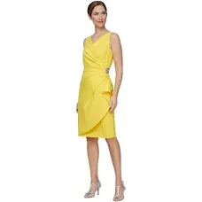 Alex Evenings Women's Side Ruched Cocktail Dress