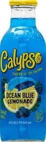 Calypso Lemonades 16 Ounce Glass Bottles 6 Pack (Ocean Blue Lemonade)