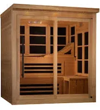 6 Person "Monaco Elite" Near Zero Far Infrared Sauna | Golden Designs