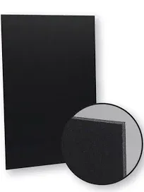 Flipside® Black On Black Foam Board; 20" X 30", 10 Sheets