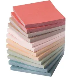 Mr. Pen Sticky Notes 3”x3” 12 Pads Vintage Colors