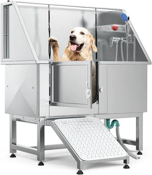 YITAHOME 50" Dog Bathtub Professional Stainless Steel 304 Dog Bathing Station