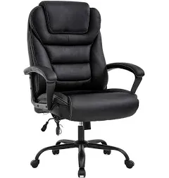 Big and Tall Office Chair 500lbs Wide Seat Ergonomic Desk Chair with Lumbar Support Arms High Back PU Leather Executive Task Computer Chair