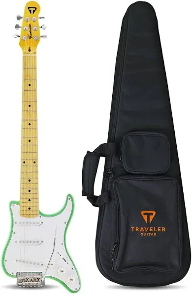 Traveler Guitar Travelcaster Deluxe Electric Travel Guitar Surf Green