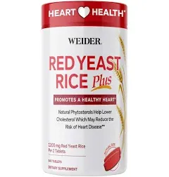 Weider Red Yeast Rice Plus 1200 mg., 240 Tablets EXP 04/2027