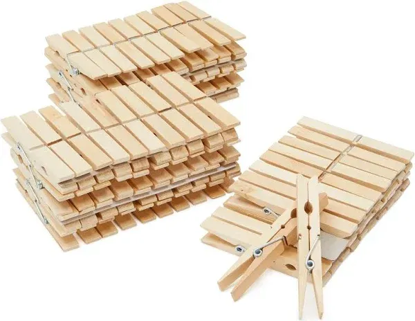 Juvale 100 Pack Wooden Clothespins