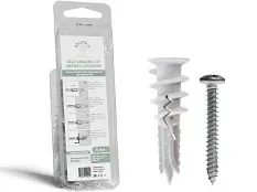 Mortice and Tenon Premium Splitting Nylon 66 Self-Drilling Drywall Anchors and Screws Kit