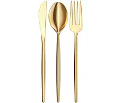 Trendables Gloss Gold Cutlery Combo 120 Count