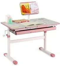 Costway Height-Adjustable Kids Desk with Tilt Desktop and Book Stand