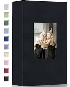 Popotop Photo Album 4x6-300 Photos Linen Cover Photo Books with 300 Horizontal Pockets,Slip-in Picture Albums for Family Wedding Anniversary Baby