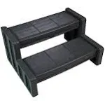 Vinyl Works Black UV Resistant Resin Spa Steps, 10.5-in W x 27-in D x 7.5-in H, 300 lbs. Weight Capacity Lowes.com