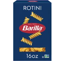 Barilla Whole Grain Pasta, Rotini, 16 Ounce (Pack of 8)