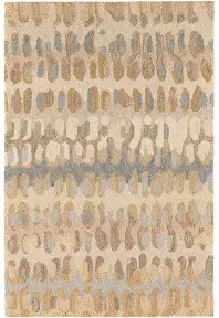 Paint Chip Natural Hand Micro Hooked Wool Rug Dash and Albert Rugs Rug Size: Rectangle 5' x 8'