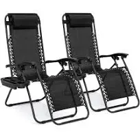 Best Choice Products Set of 2 Zero Gravity Lounge Chair Recliners