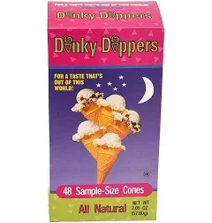 Dinky Dippers Miniature Ice Cream Cones Mini Child-Size 48ct 1.95 Ounce